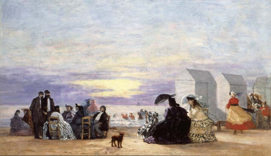 Beach Scene at Sunse